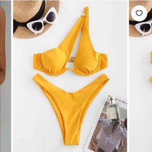 One-Shoulder Bikini - Yellow